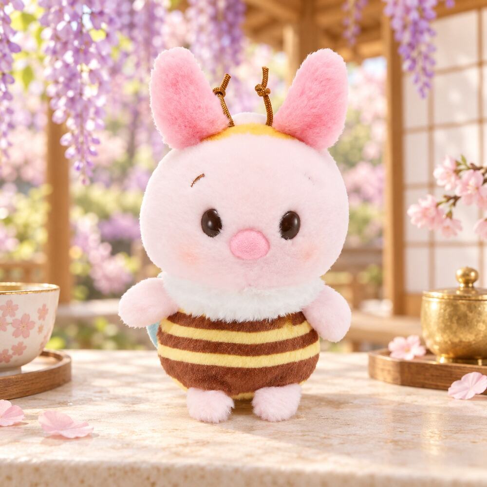 Disney Piglet Bee Urupocha-Chan Plush 5" Winnie the Pooh Japan Exclusive